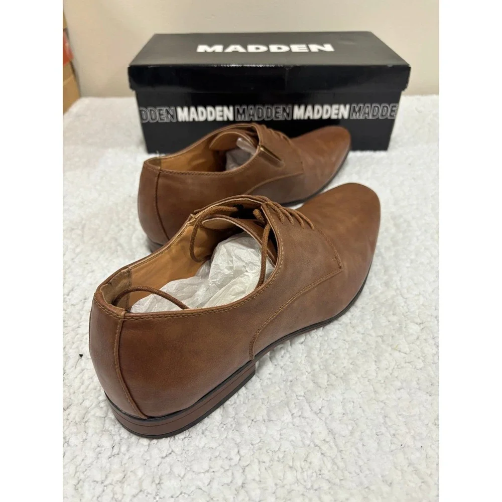 Madden 10 Tan M-Ulrich Men Oxford Dress Shoe Casual Preppy Business Professional